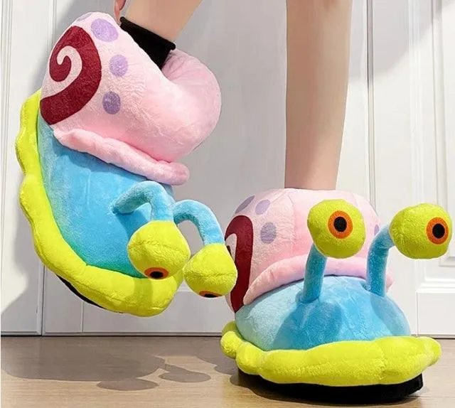 Adult Cosy Gary the Snail Slipper Warm Slippers for Women Cute Slippers Winter Indoor Slipper House Shoes