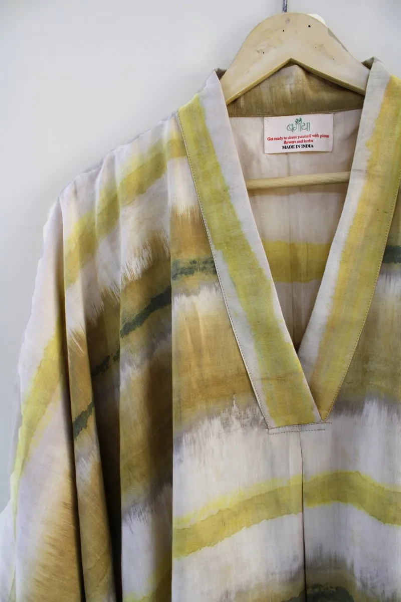 Aranya Handwoven Khadi Tussar Cotton- Yellow