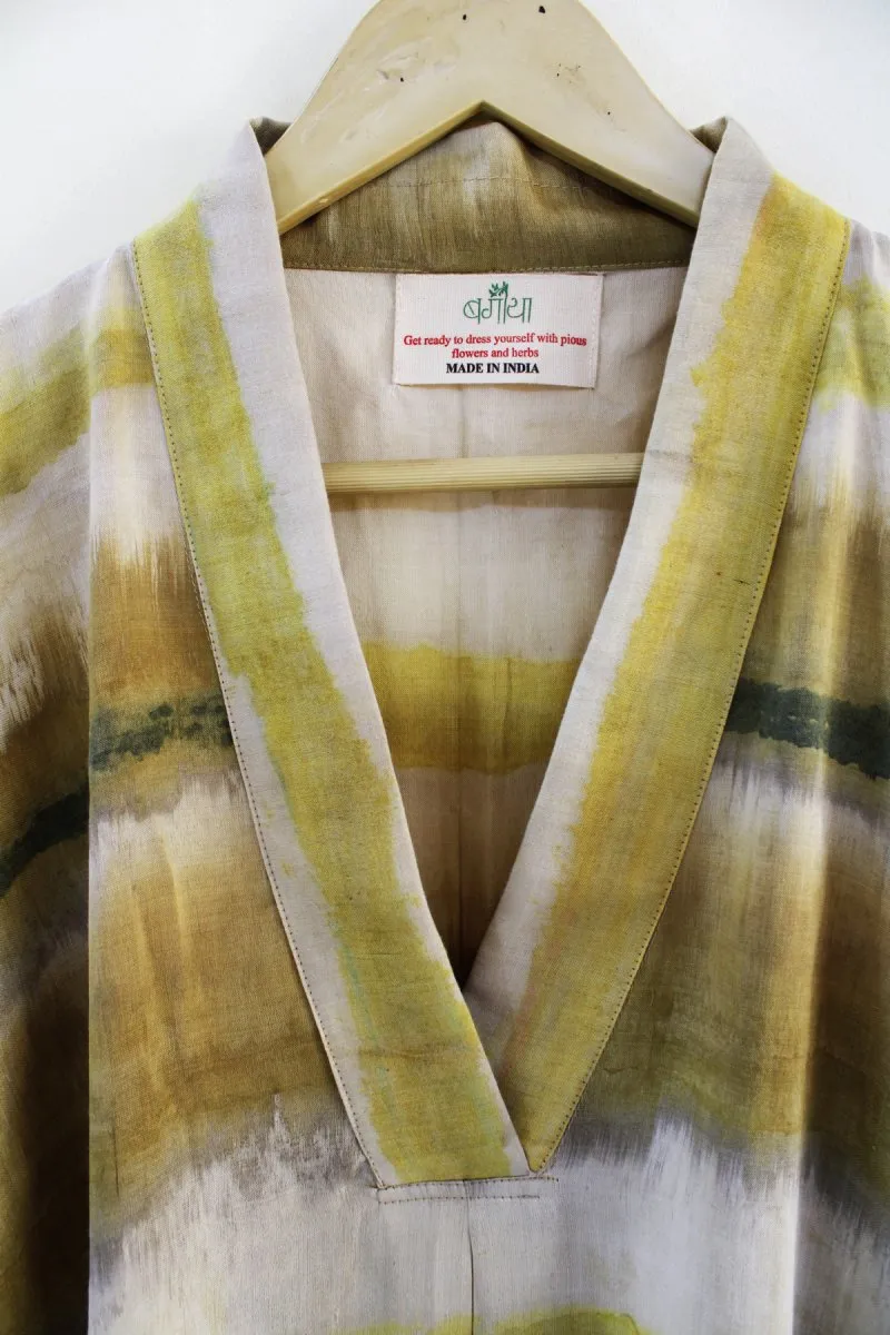 Aranya Handwoven Khadi Tussar Cotton- Yellow