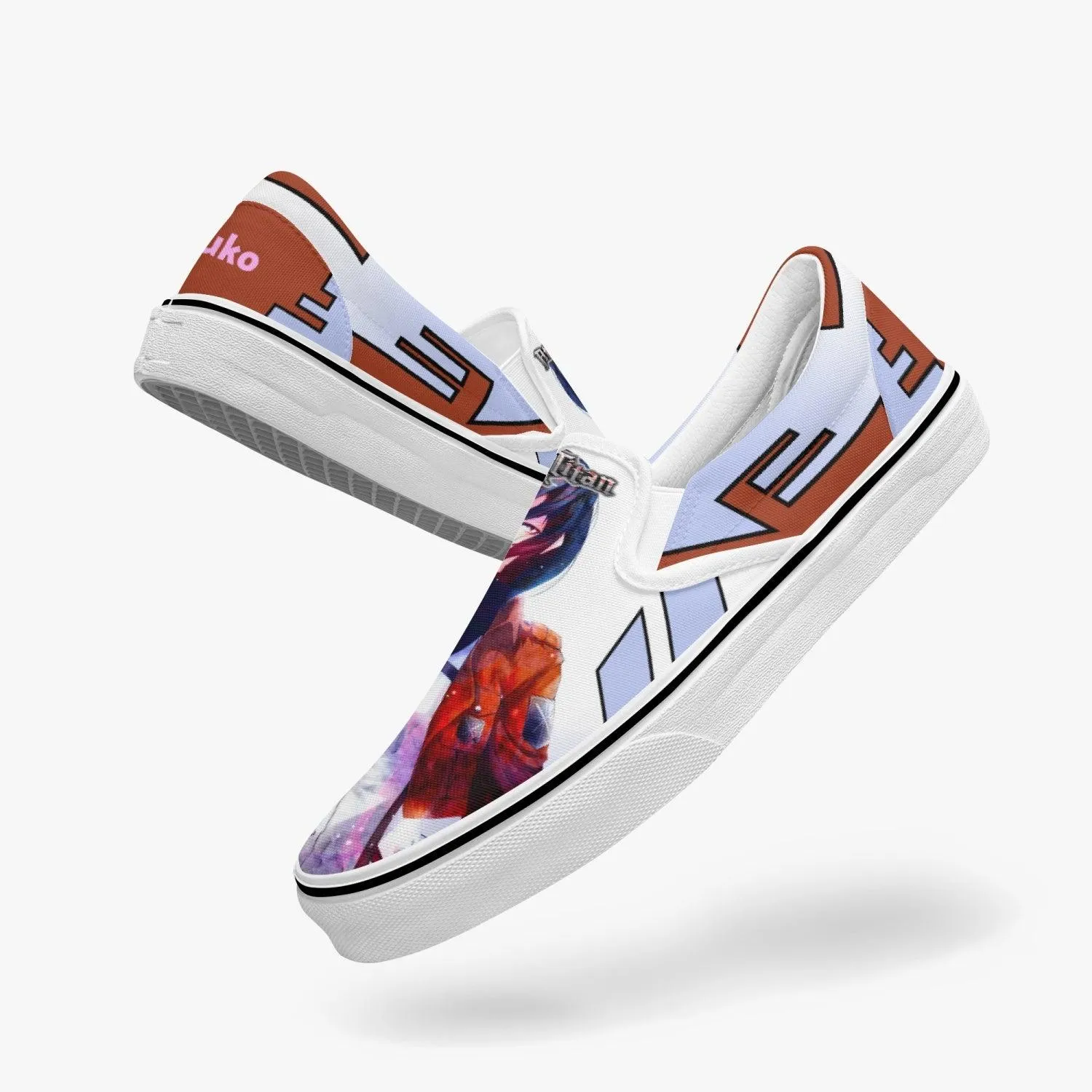 Attack On Titan Mikasa Ackerman Slip Ons Anime Shoes