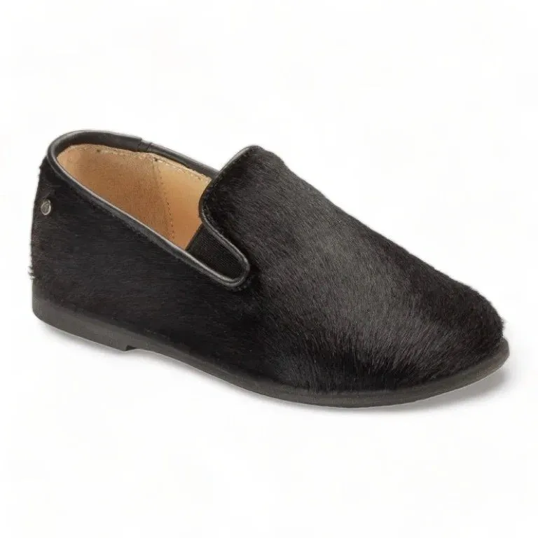 Benji - Black Velvet Slip On for Boy/Girl by Manuela de Juan