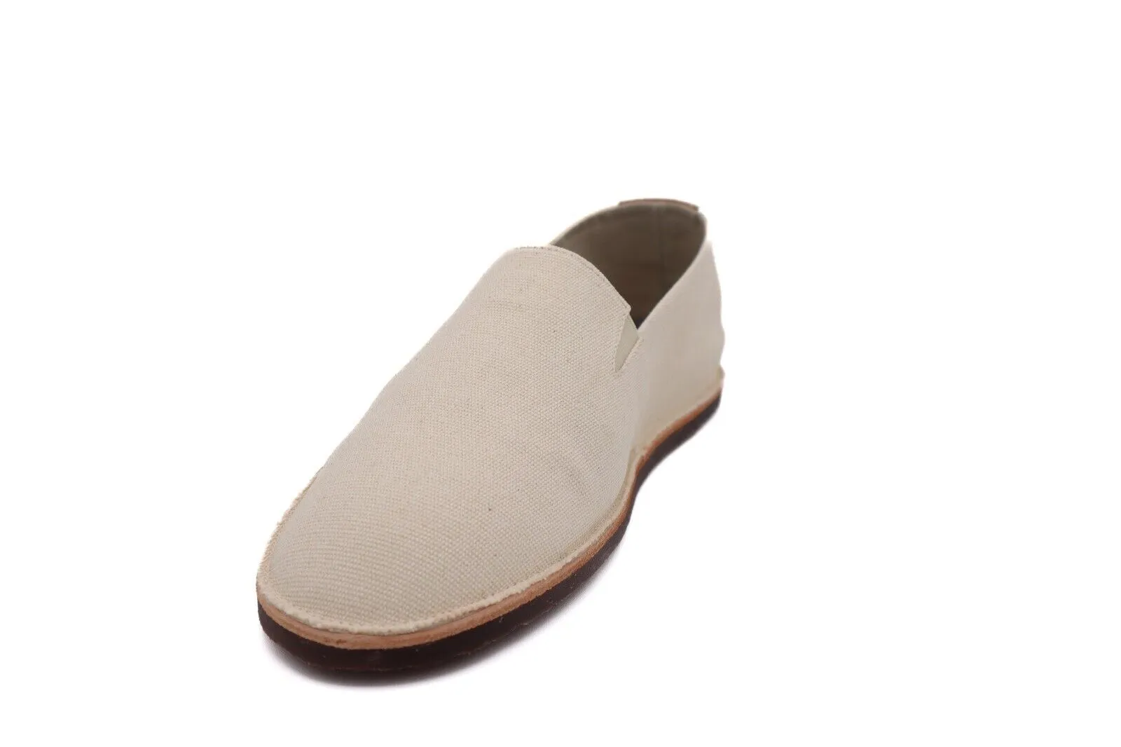 Brunello Cucinelli New Mens Beige Canvas Espadrilles