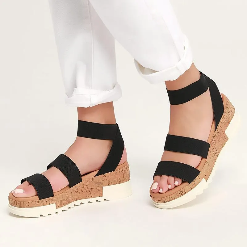 Chicvane Casual Design Open Toe Platform Sandals