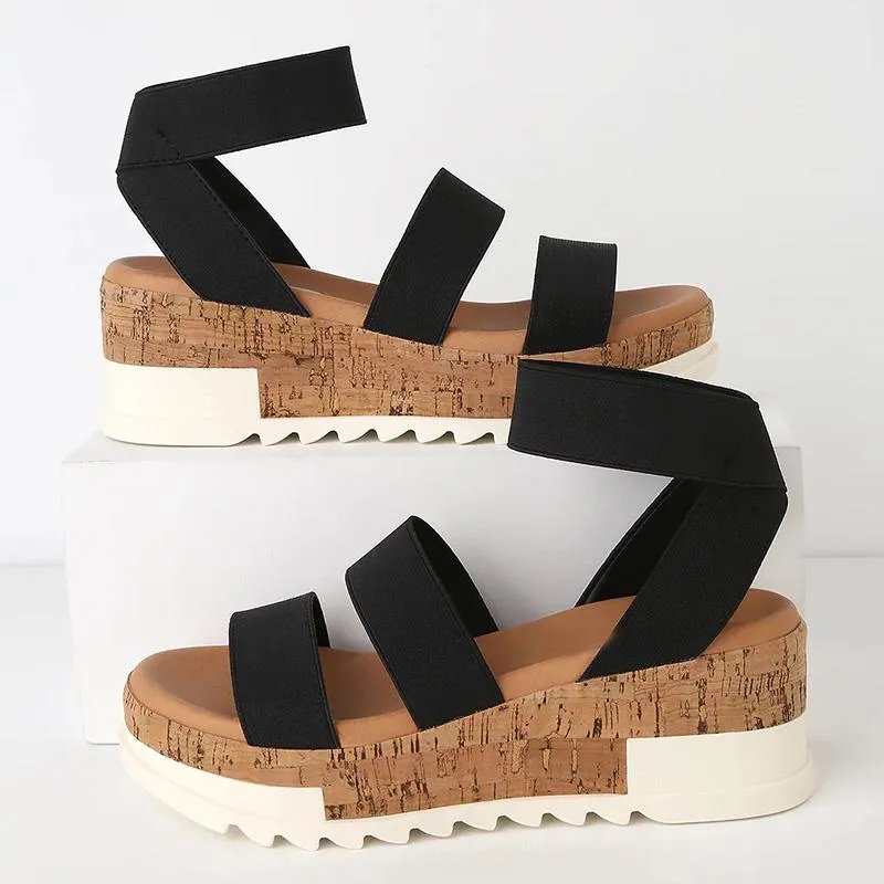 Chicvane Casual Design Open Toe Platform Sandals