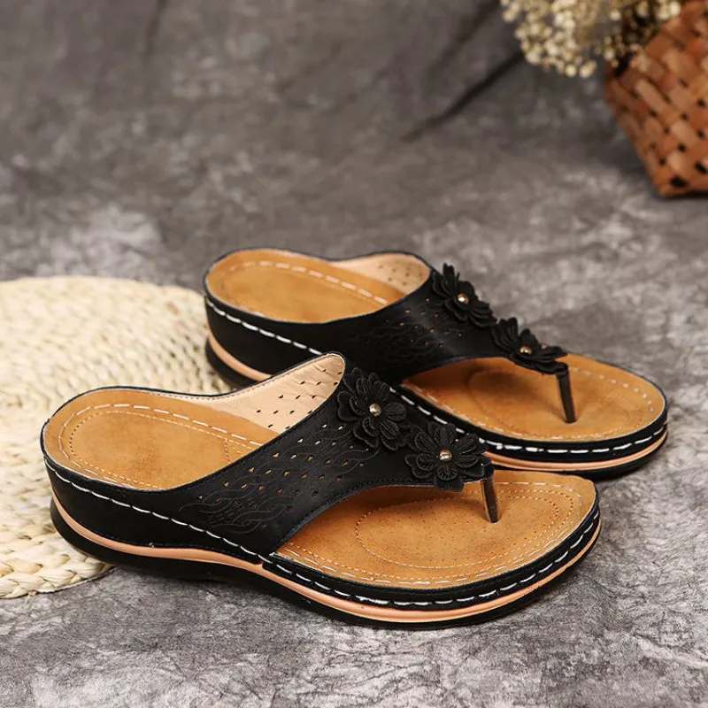 Cilool Sandals With Arch Support Anti-Slip Wedges Sandals