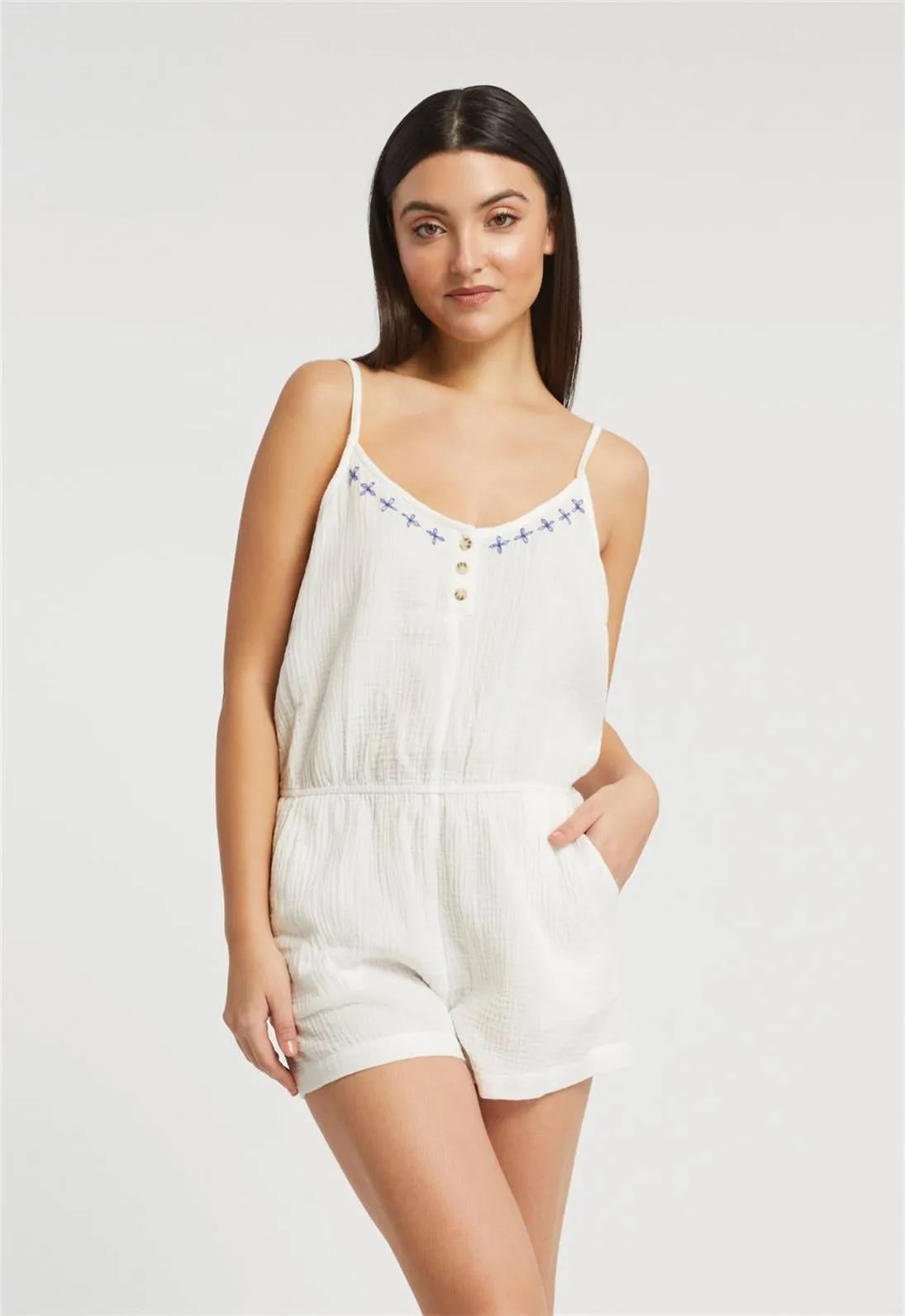 Cotton Gauze Romper