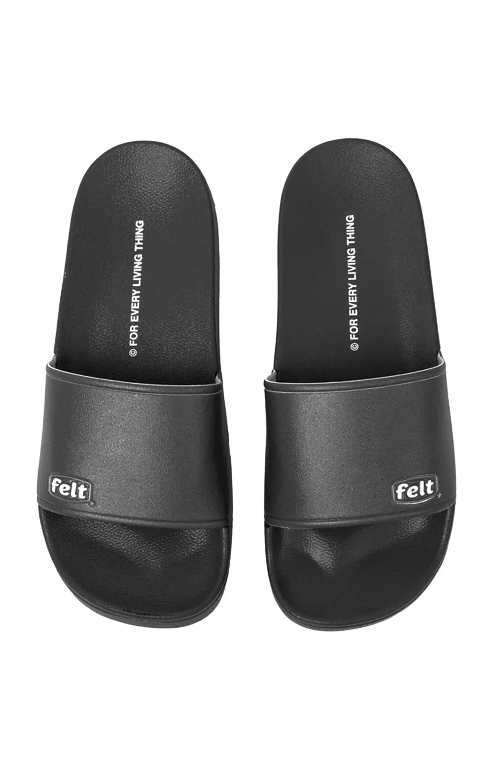 Felt Eco-Friendly Waterproof Logo Slides - Black