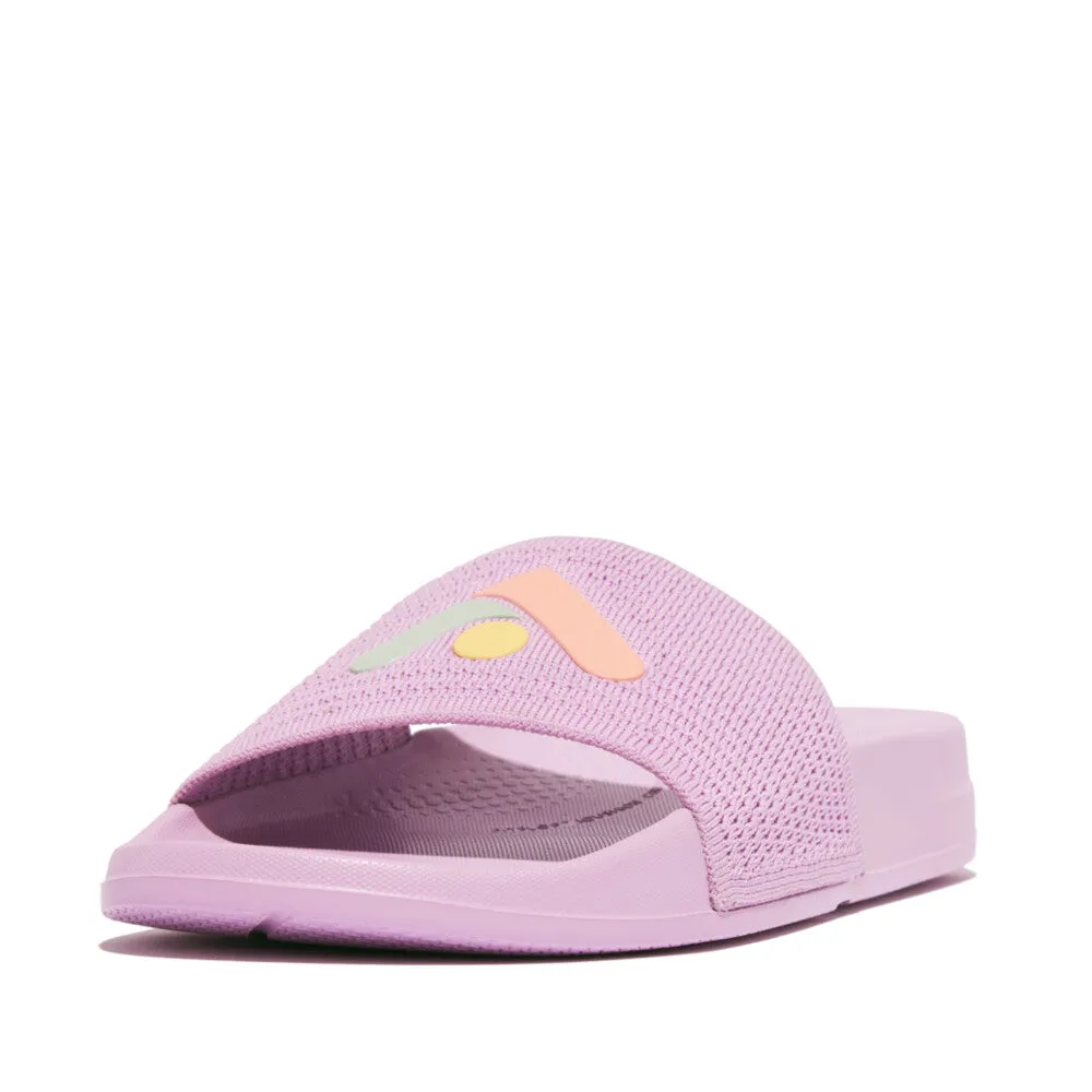 Fitflop iQushion Arrow Knit Slides Wild Lilac