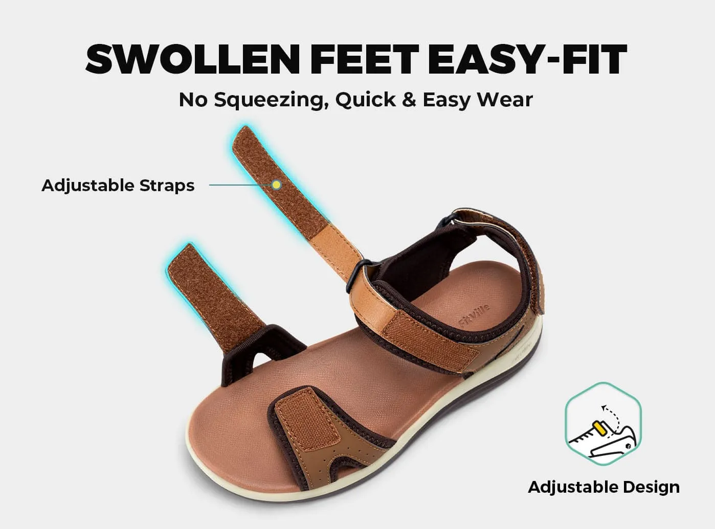 FitVille Women's FlexiWalk Sandal V1