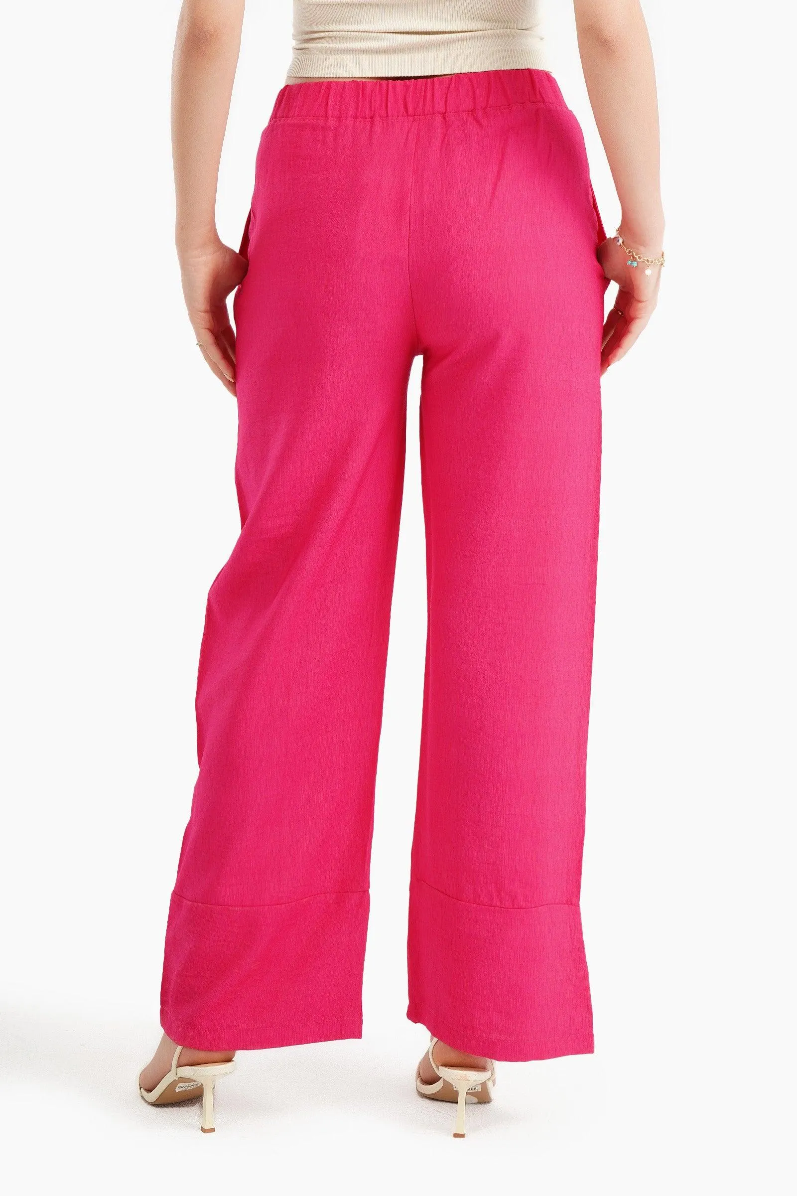 Fuchsia Linen Lounge Pants