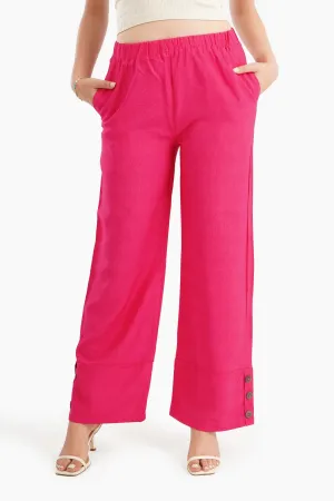 Fuchsia Linen Lounge Pants