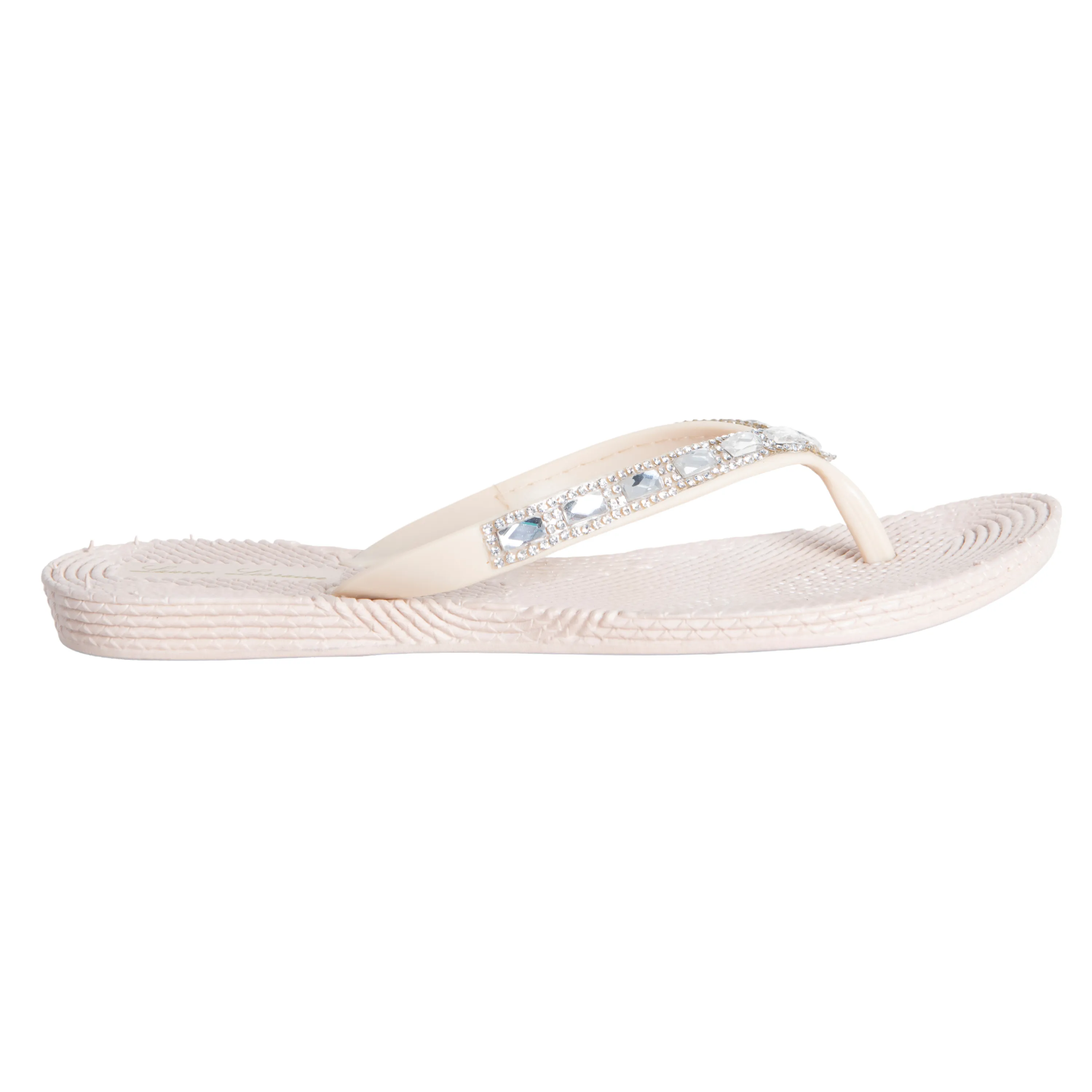 GIGI FLIP FLOPS FLAT SLIPPER WITH SPARKLING RHINESTONE