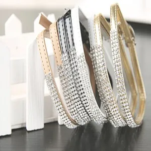 Leather Rhinestone Crystal Shoe Band