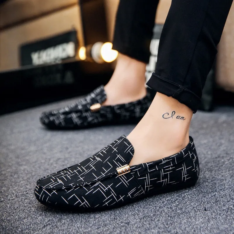 Men Suede Leather Slip On Moccasins Shoes