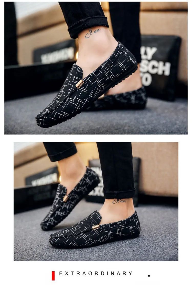 Men Suede Leather Slip On Moccasins Shoes