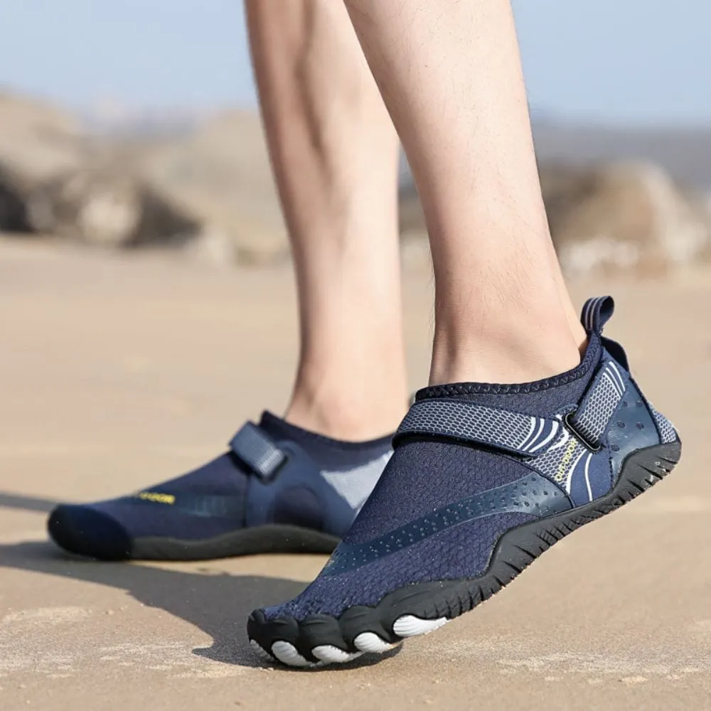 Men Women Water Shoes Barefoot Quick Dry Aqua Shoes - Blue Size EU40 = US7