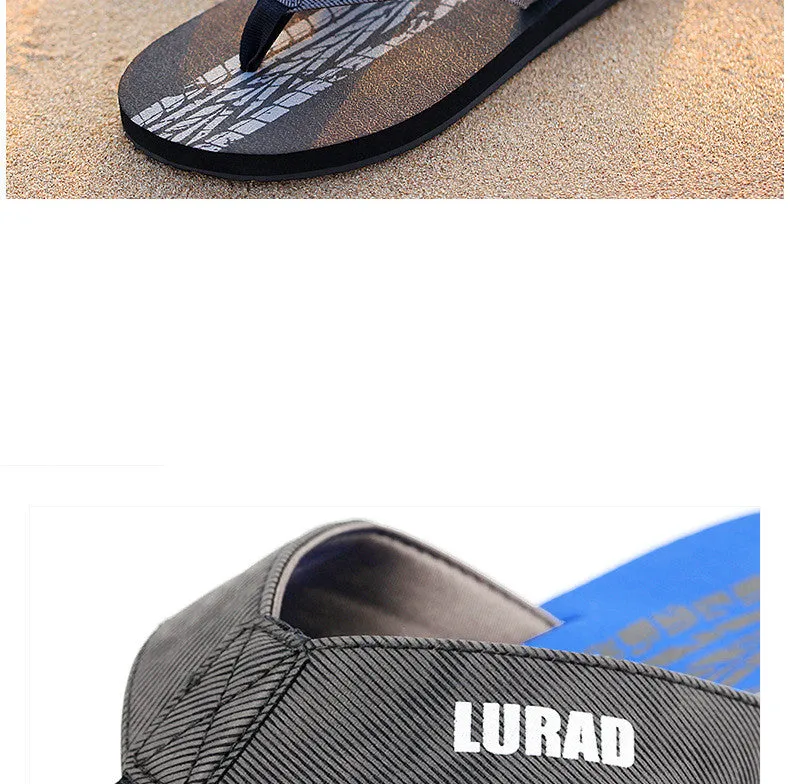 Men's Flip-Flops Summer Breathable Student Sandals Flip Flops Anti-Skid Beach Sandals