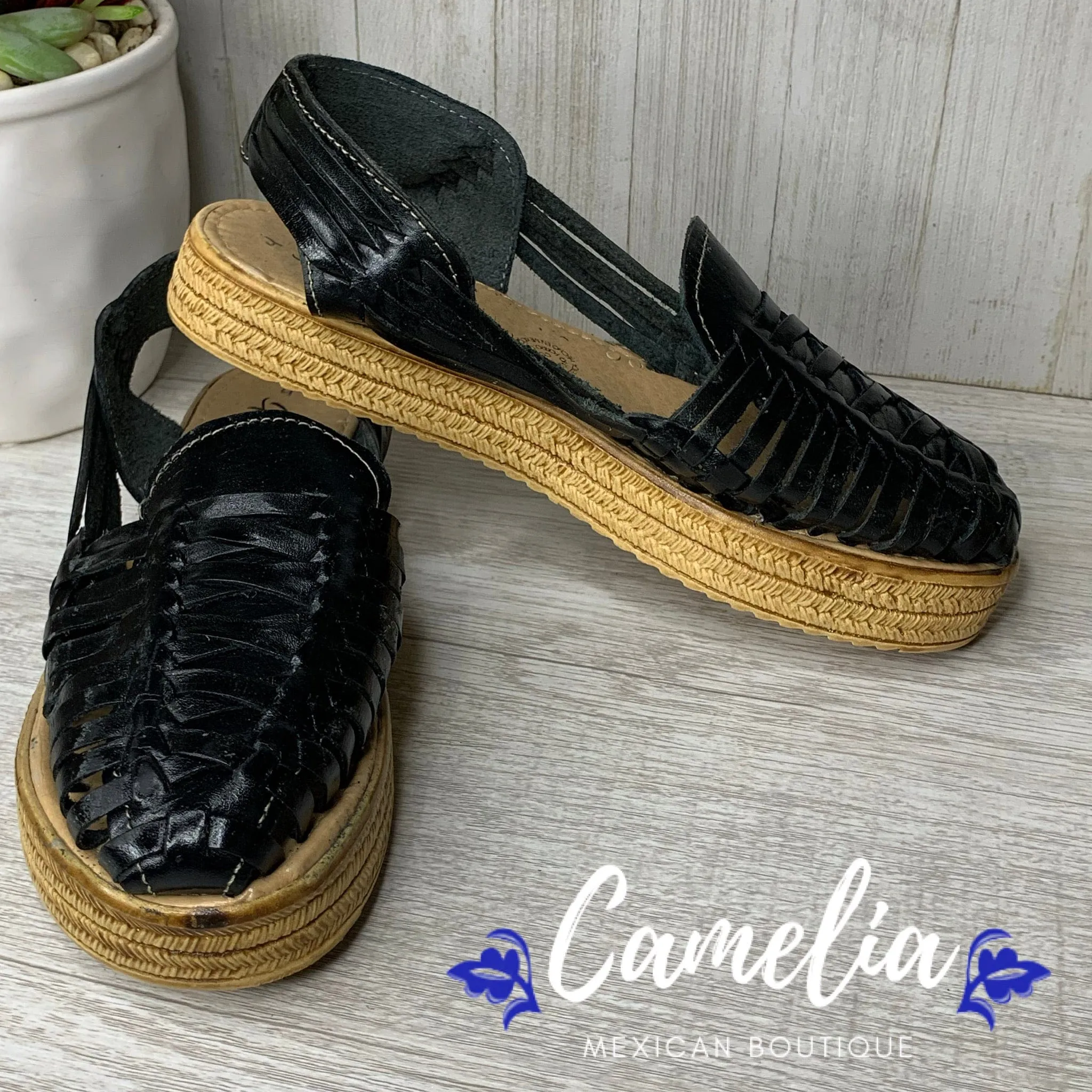 Mexican Leather Platform Sandals