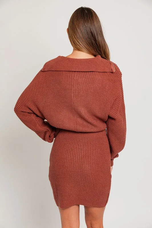 Modern Days Knit Sweater Dress