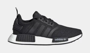 NMD R1 Grade School Running Shoe (Black/White)