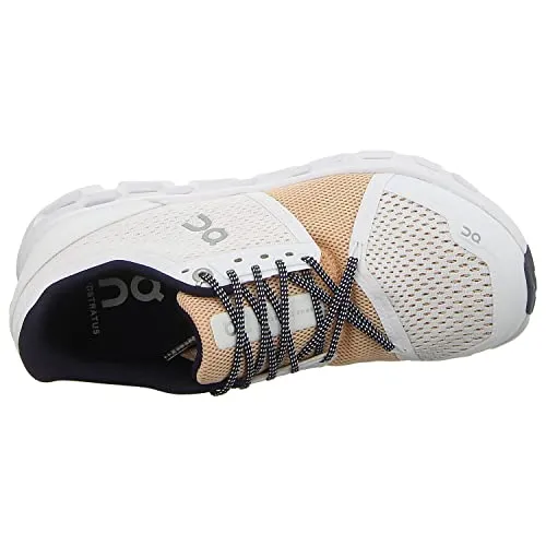 ON Running Women's Cloudstratus Sneaker Shoe (White/Almond, Numeric_9_Point_5)