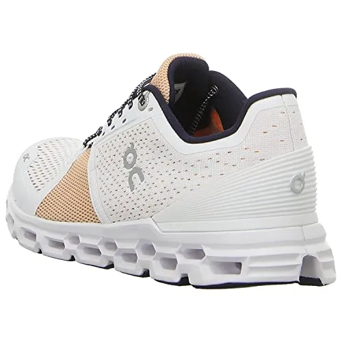 ON Running Women's Cloudstratus Sneaker Shoe (White/Almond, Numeric_9_Point_5)