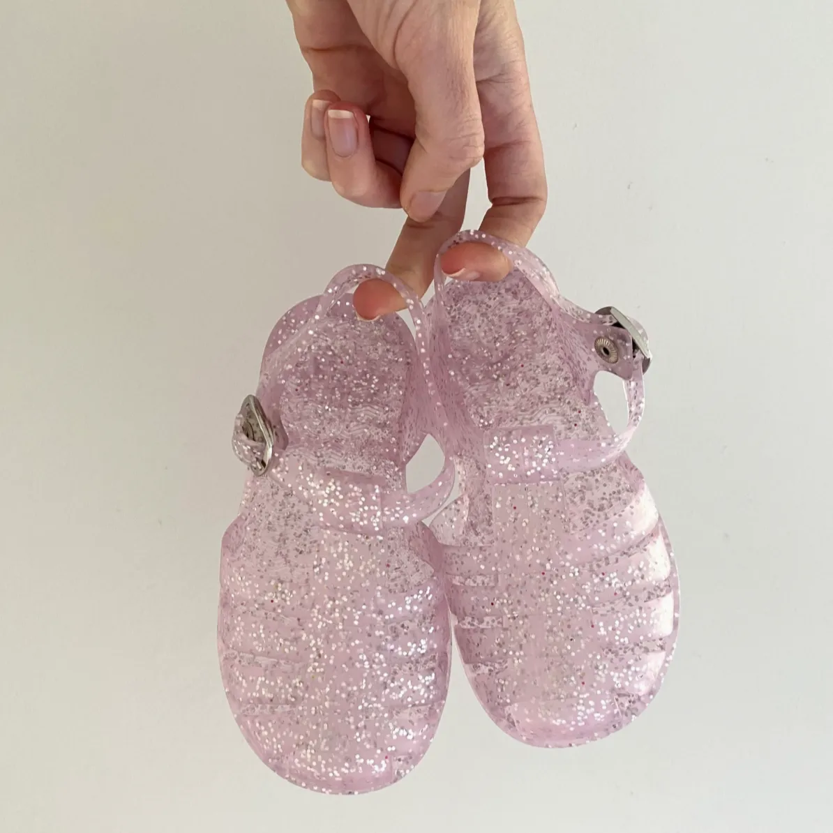 PINK GLITTTER FISHERMAN JELLY SANDALS