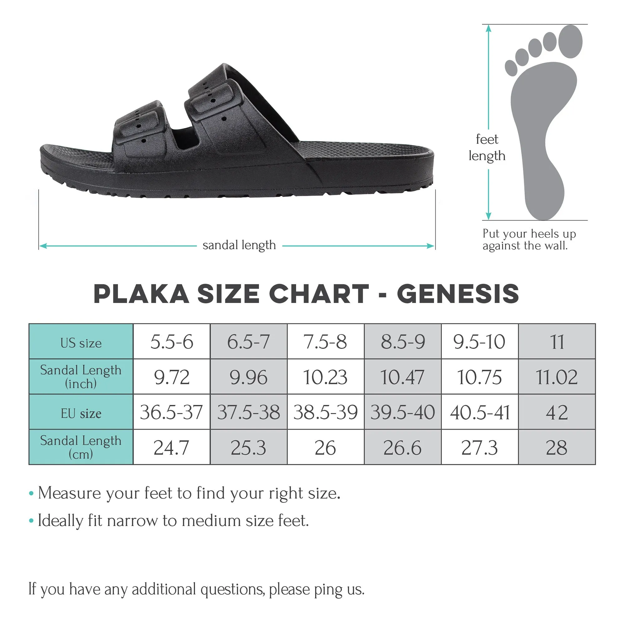 Plaka Genesis 2 Fixed Straps Slides Sandals | Black Star