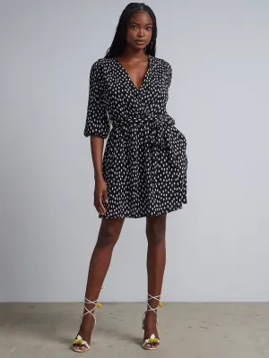 Polka-Dot Wrap Dress