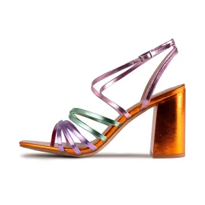 RAID Devika Strappy Sandal in Orange Multi