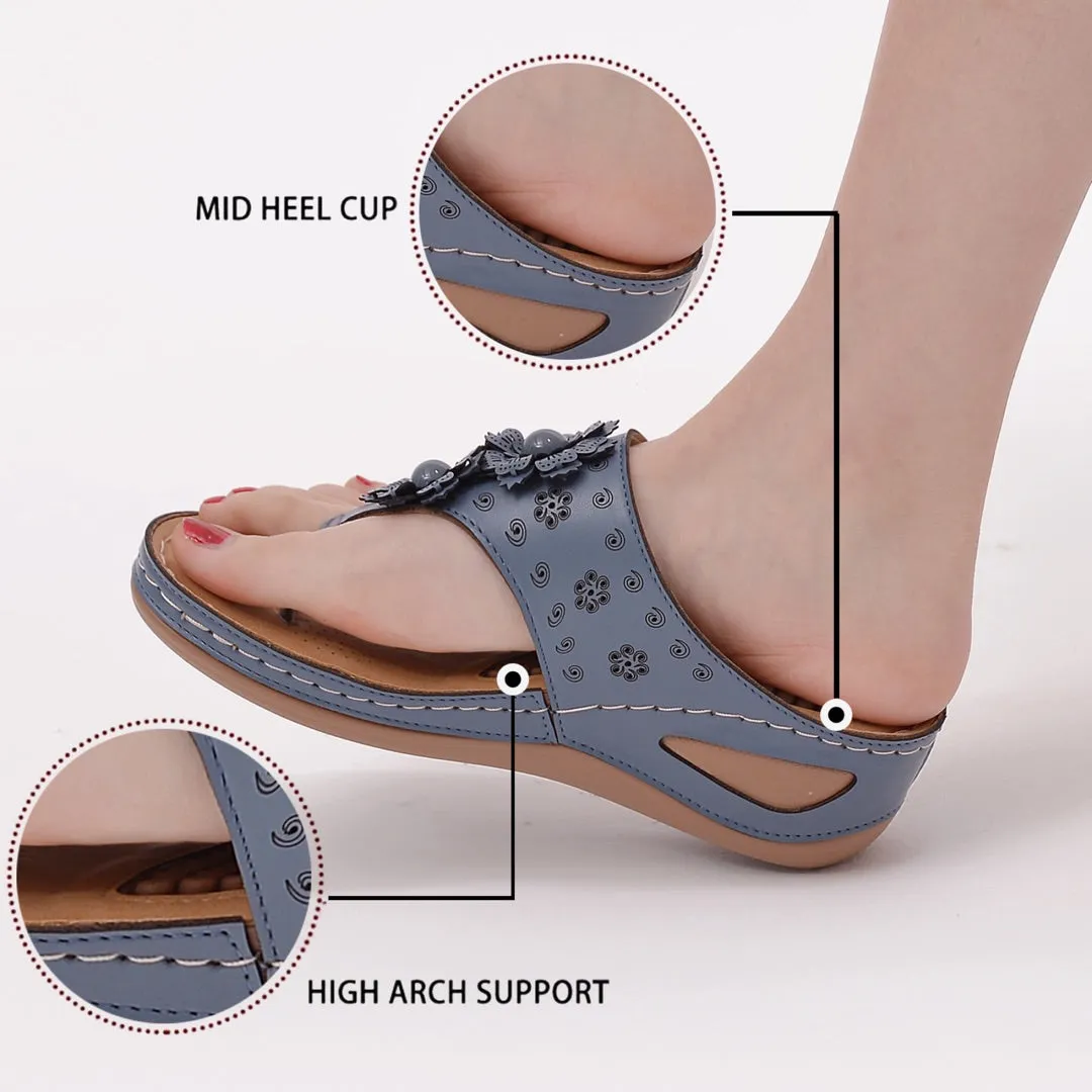 Sandals with Arch Support Anti-Slip Vintage Flip Flop comfortable slippers