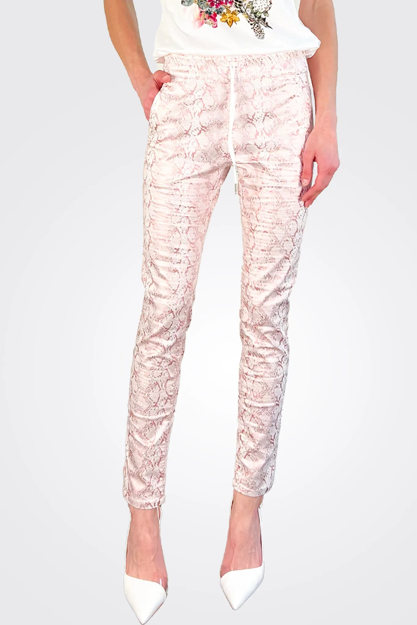 Shely Pants - Rose Gold Python