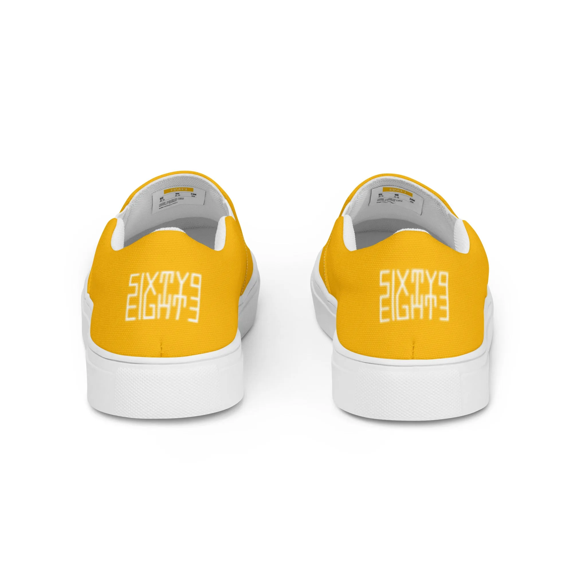 Sixty Eight 93 Logo White & Orange Women's Slip On Shoes