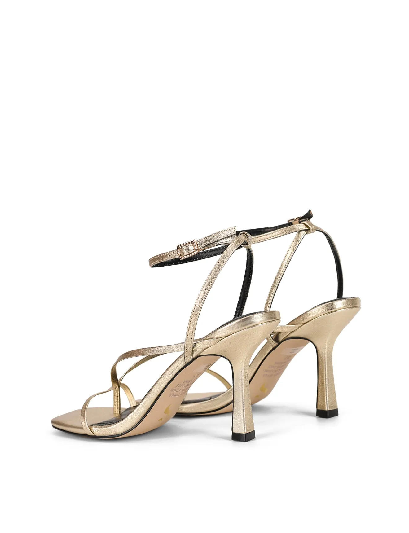 Spice Strappy Sandals - Gold Metallic Leather