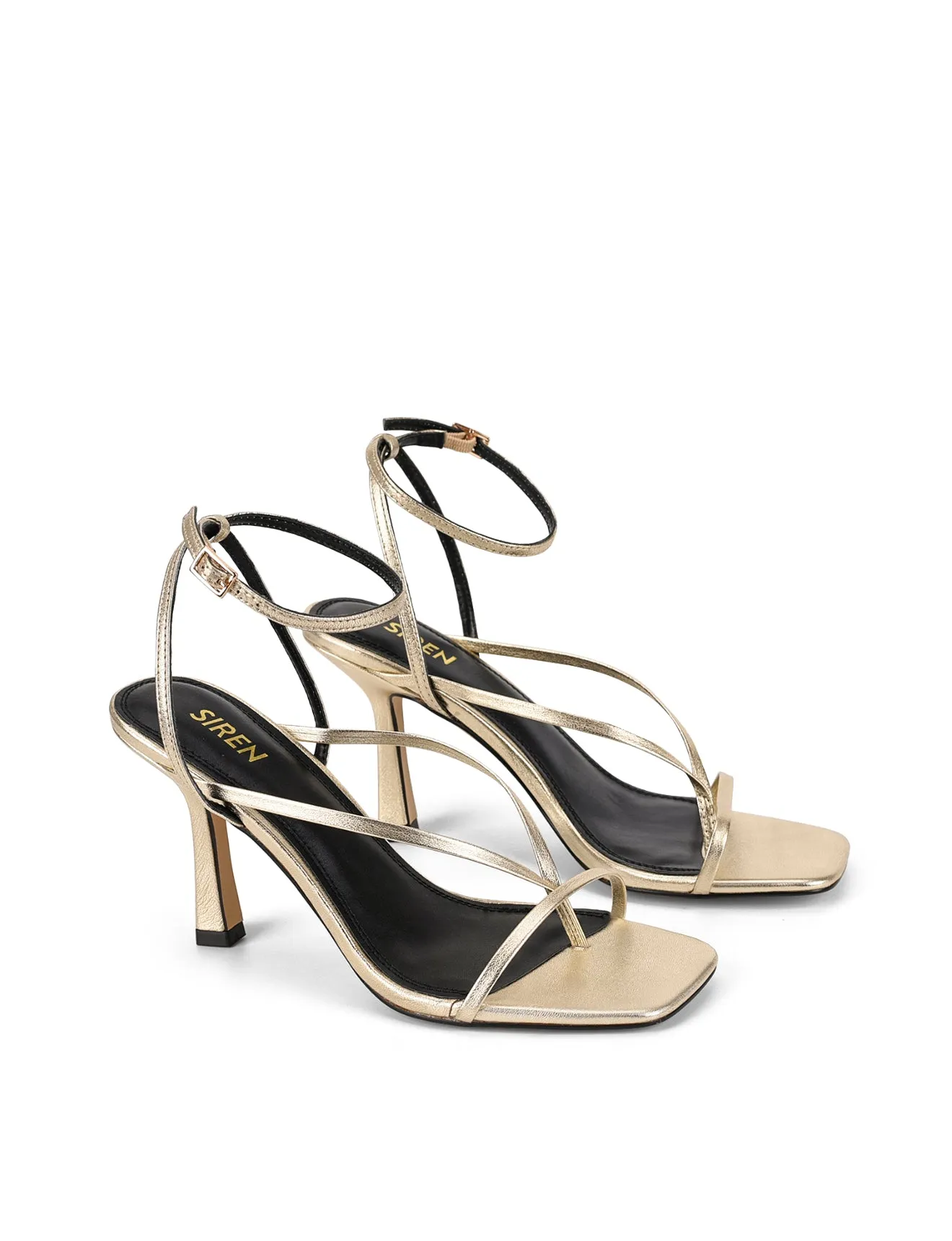 Spice Strappy Sandals - Gold Metallic Leather