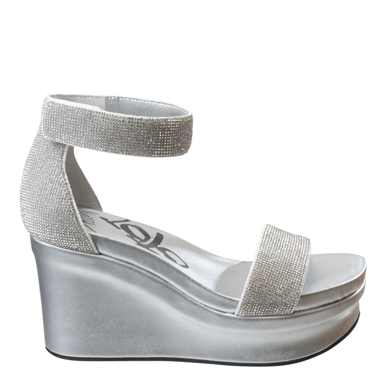 STATUS in SILVER Wedge Sandals