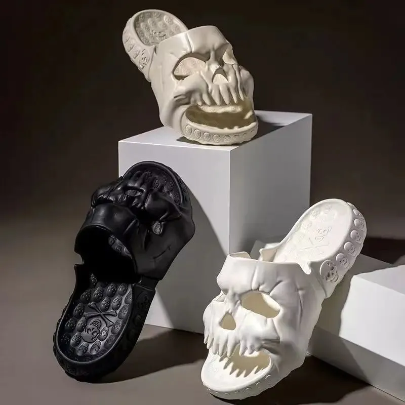 Terrifying Men's Skull Flip Flops Skull Sandals