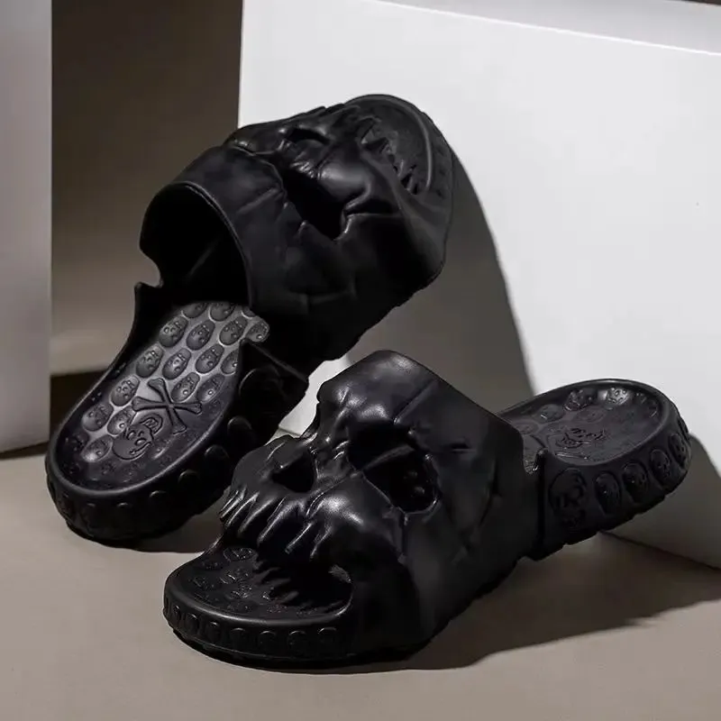 Terrifying Men's Skull Flip Flops Skull Sandals