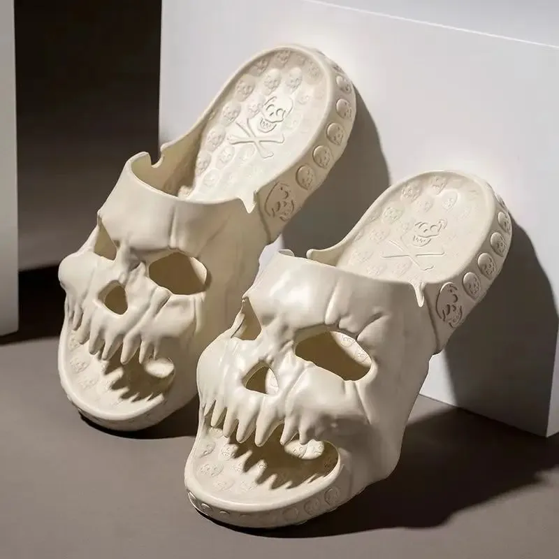 Terrifying Men's Skull Flip Flops Skull Sandals