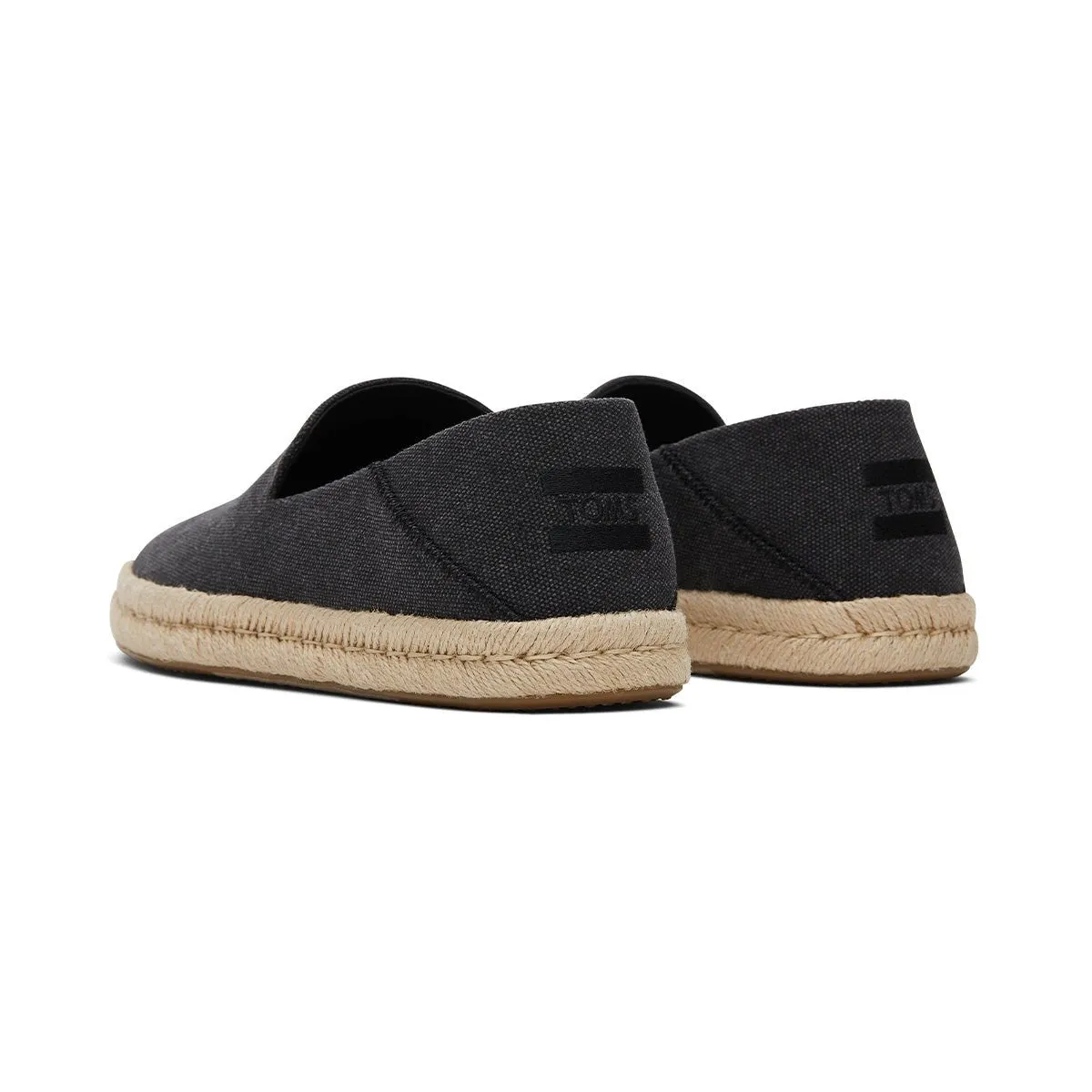 TOMS Espadrille Santiago Men - Black Recycled Cotton Canvas