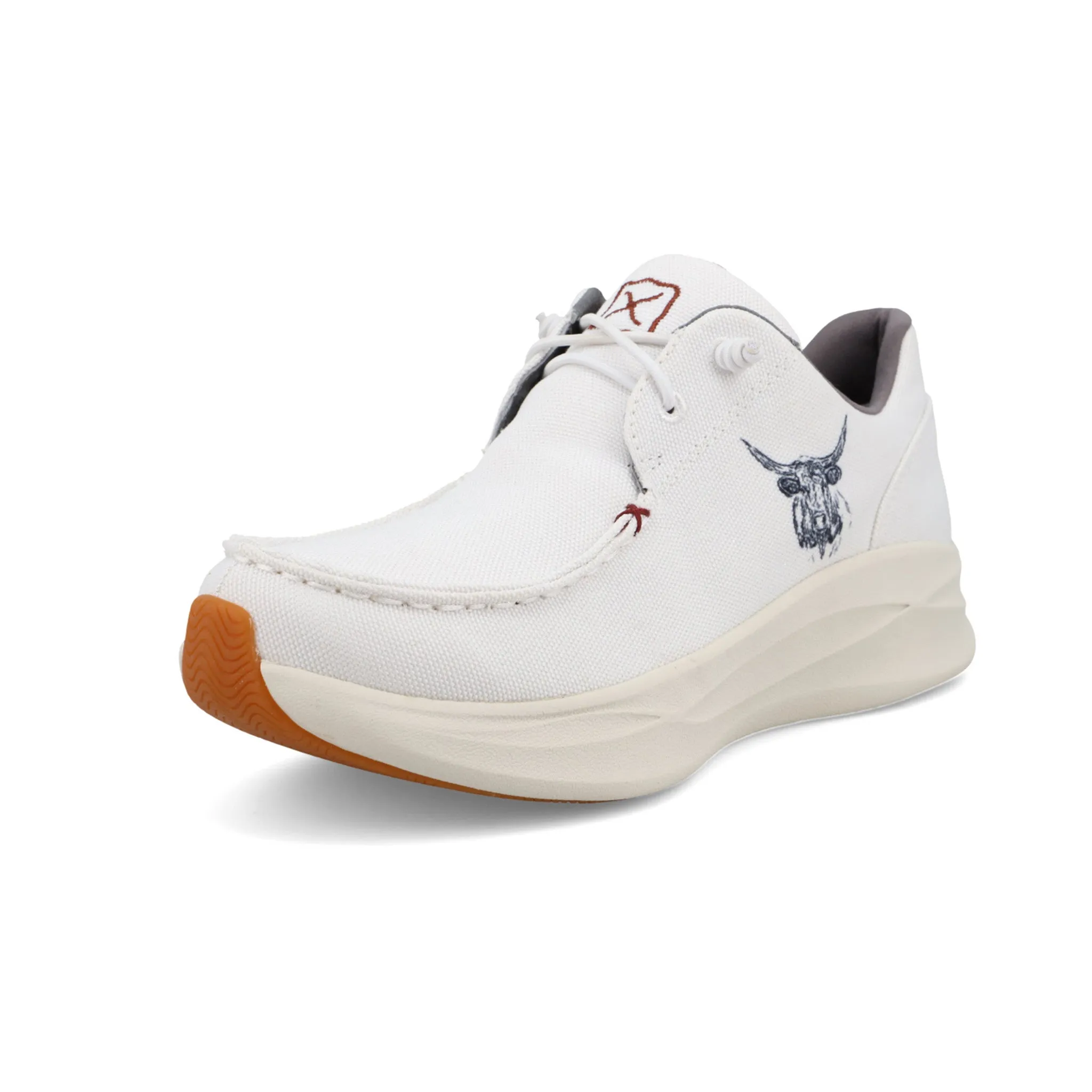 Twisted X Women's Feather X White with Black Longhorn Shoes