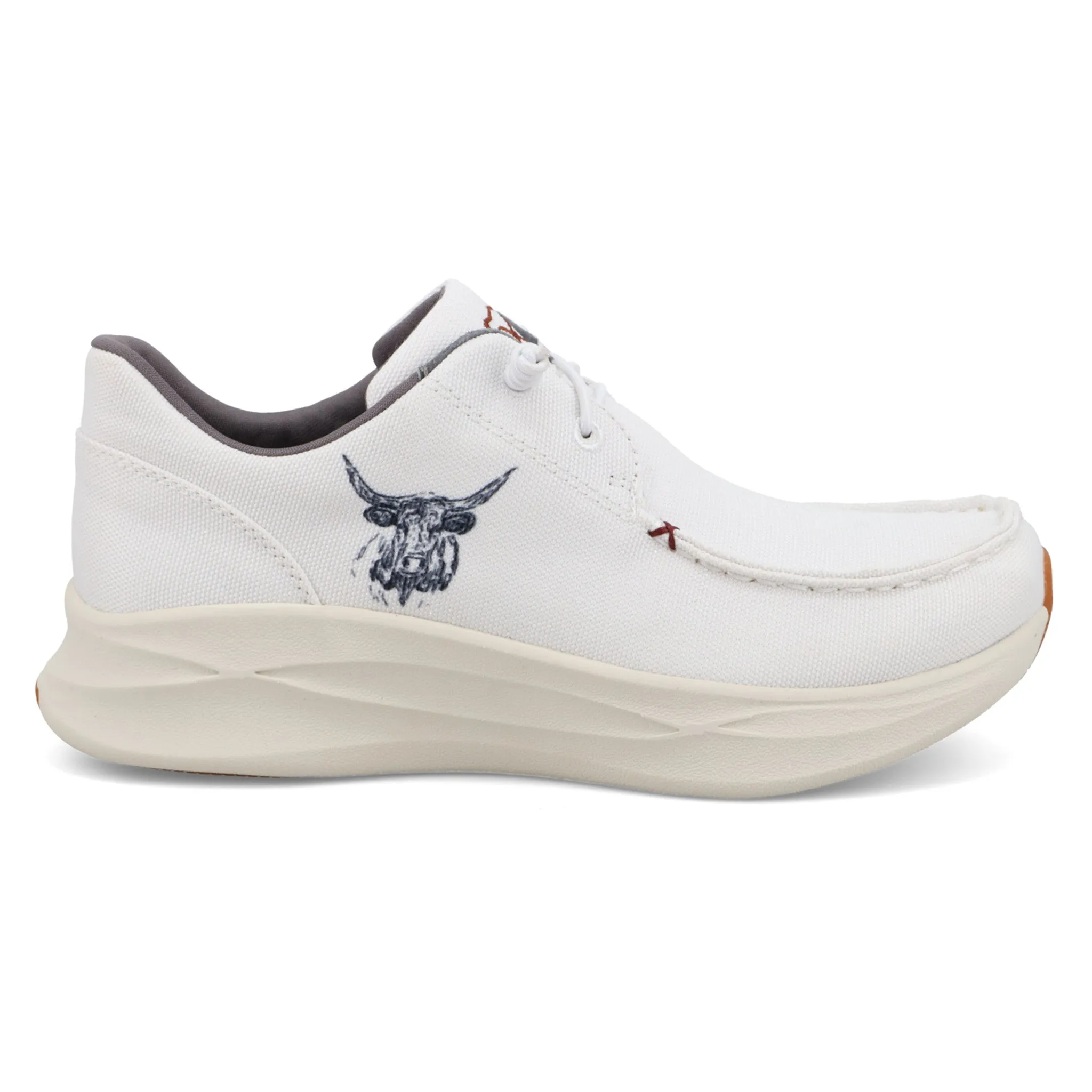 Twisted X Women's Feather X White with Black Longhorn Shoes